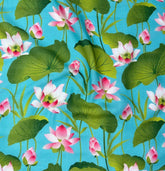 Soft Poly Cotton Lilen Pichwai Digital Printed Fabric
